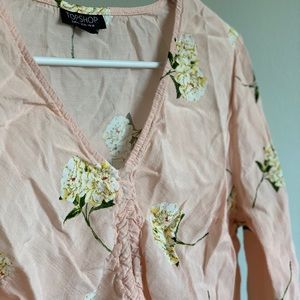 Floral blush blouse